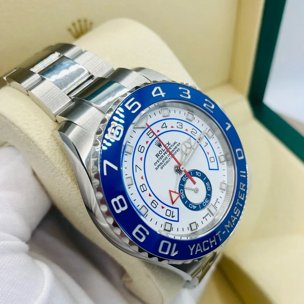 NEW! Rolex Men’s 44mm Yacht-Master II White Dial Watch